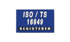 Blue ISO/TS 16949 Flag made of Nylon