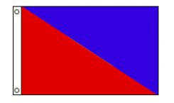 Nylon Diagonal 2-Stripe Flags