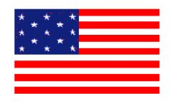 United States Historical Evolution of Old Glory Flag 13 Stars