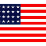 United States Historical Evolution of Old Glory Flag 24 Stars