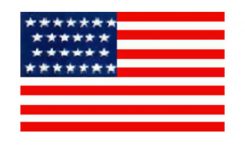 United States Historical Evolution of Old Glory Flag 26 Stars
