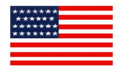 United States Historical Evolution of Old Glory Flag 27 Stars