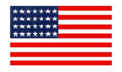 United States Historical Evolution of Old Glory Flag 28 Stars