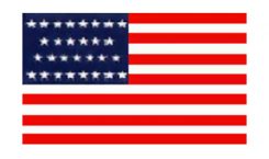 United States Historical Evolution of Old Glory Flag 29 Stars