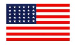 United States Historical Evolution of Old Glory Flag 30 Stars