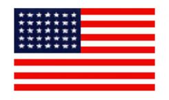 United States Historical Evolution of Old Glory Flag 35 Stars