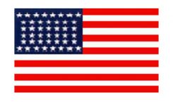 United States Historical Evolution of Old Glory Flag 44 Stars