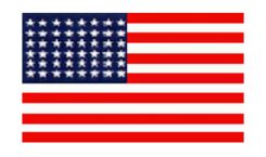 United States Historical Evolution of Old Glory Flag 48 Stars